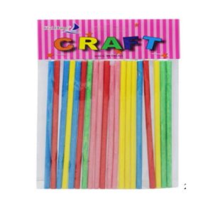 Icecream Stick Multicolor  4mm Thick 5.5 Inch Long (Pack of 10 Pcs)