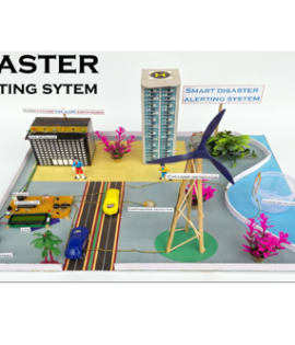 Disaster alerting and monitoring system (LCD and LED)