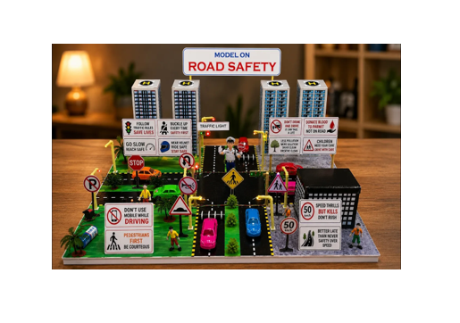 Model on Road safety (Working model)