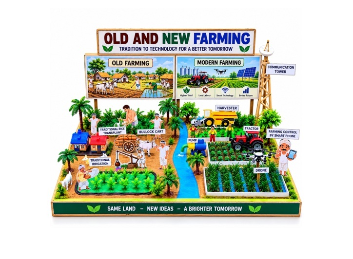 Model on Old and Modern Farming